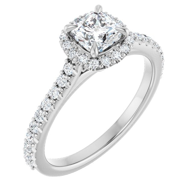 cushion-10K White gold