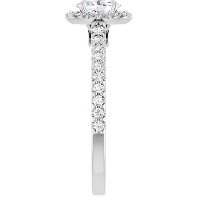 oval-14K White gold