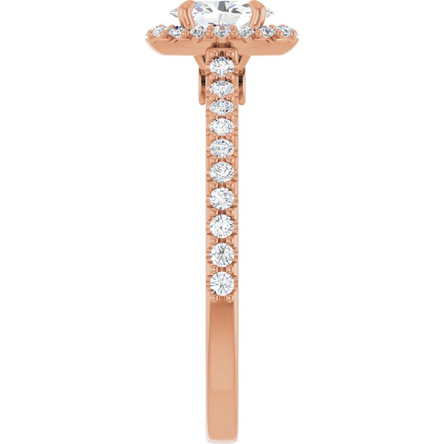 oval-18K Rose gold
