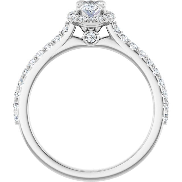 oval-18K White gold
