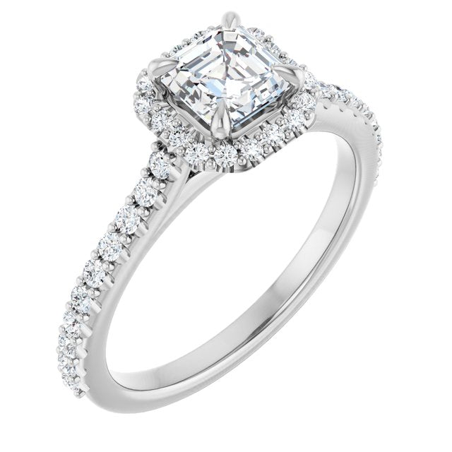 asscher-18K White gold