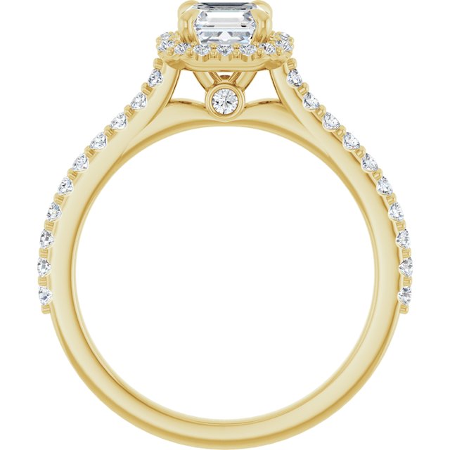 asscher-10K Yellow gold