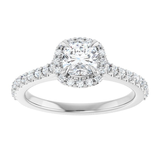 cushion-10K White gold