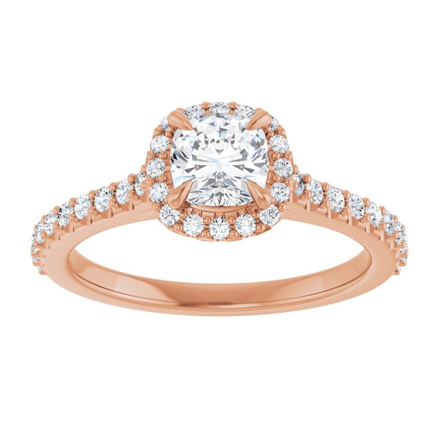 cushion-18K Rose gold