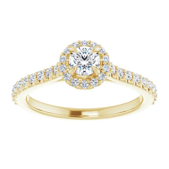 round-18K Yellow gold