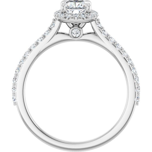 cushion-18K White gold
