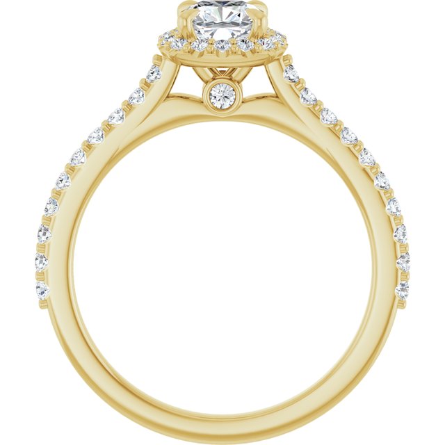 cushion-18K Yellow gold
