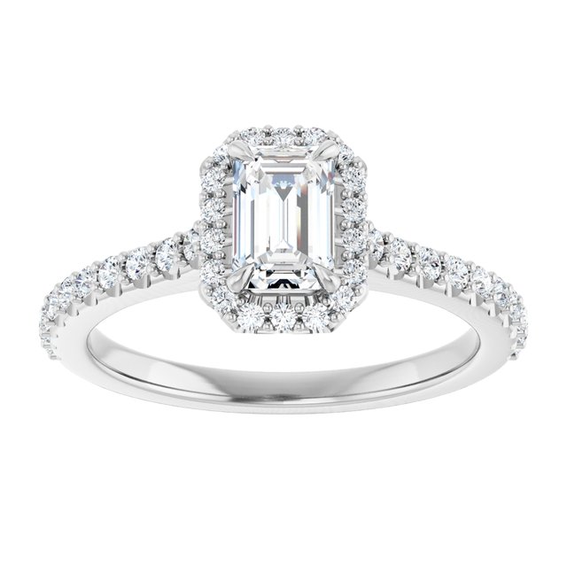 emerald-14K White gold