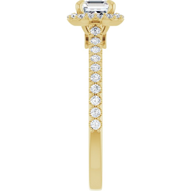 asscher-10K Yellow gold