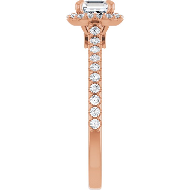 asscher-14K Rose gold