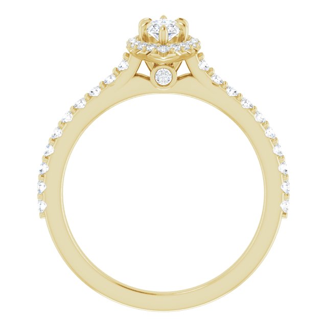 marquise-14K Yellow gold