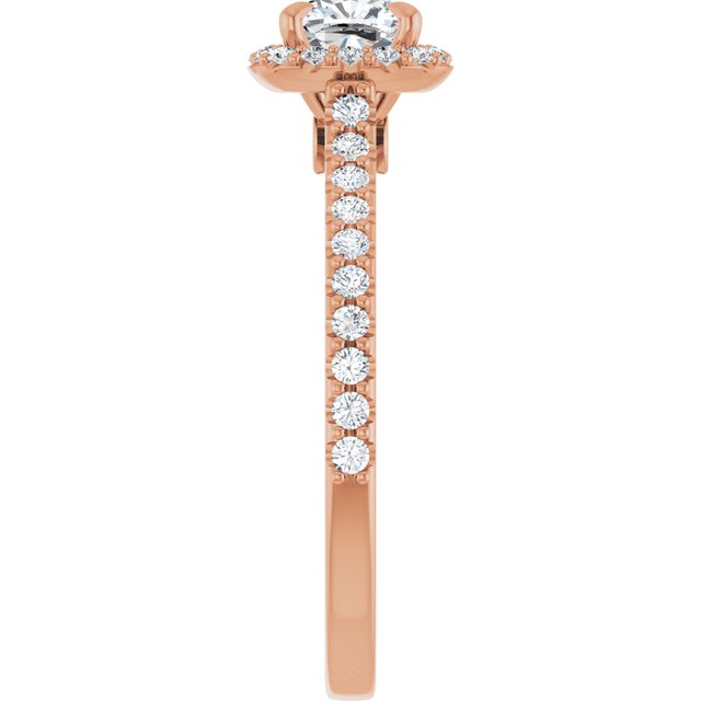 cushion-14K Rose gold
