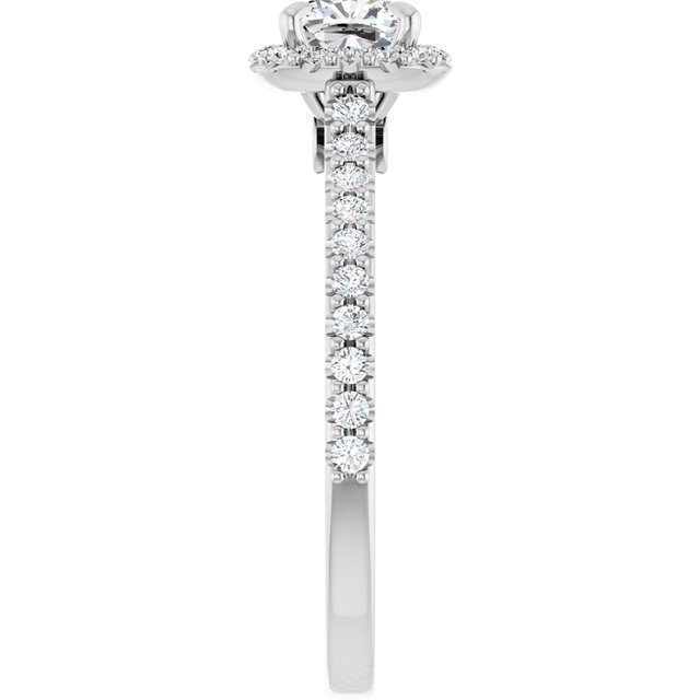 cushion-18K White gold