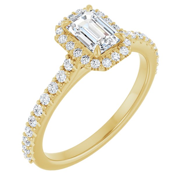 emerald-18K Yellow gold