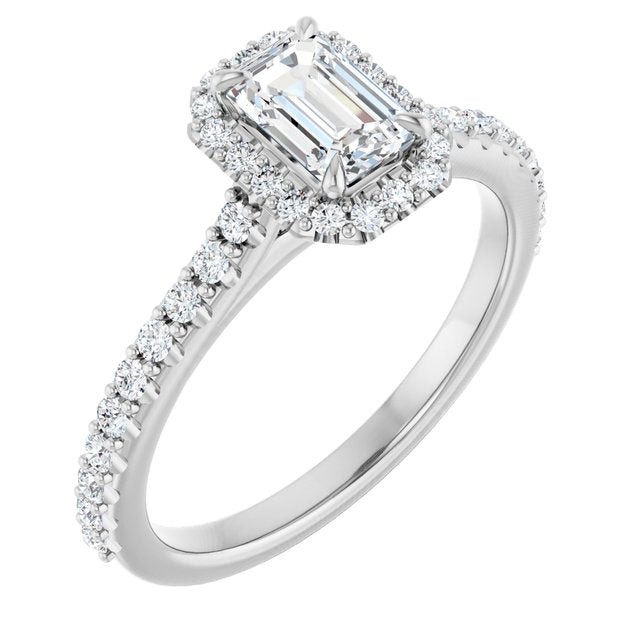 emerald-14K White gold