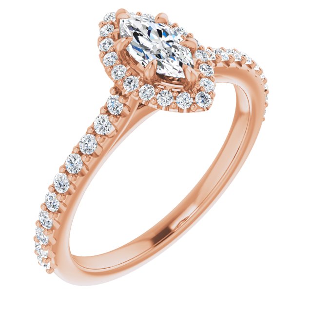 marquise-10K Rose gold