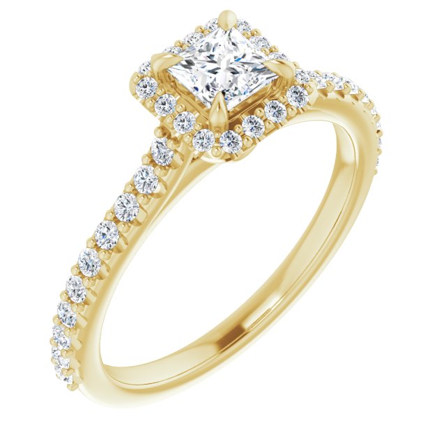 square-14K Yellow gold