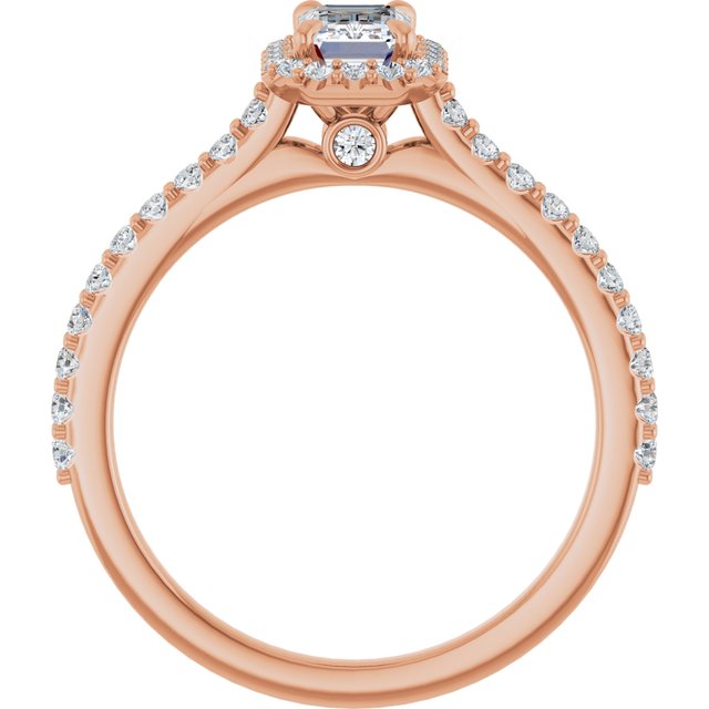 emerald-18K Rose gold