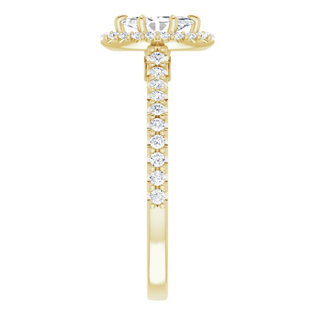 marquise-14K Yellow gold