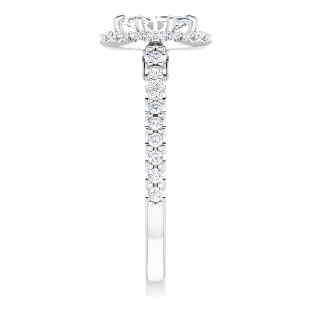 marquise-10K White gold