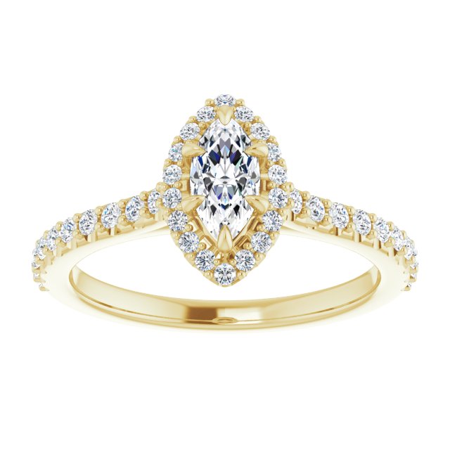 marquise-14K Yellow gold