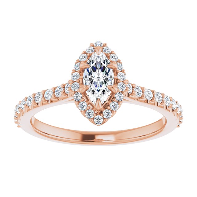 marquise-18K Rose gold