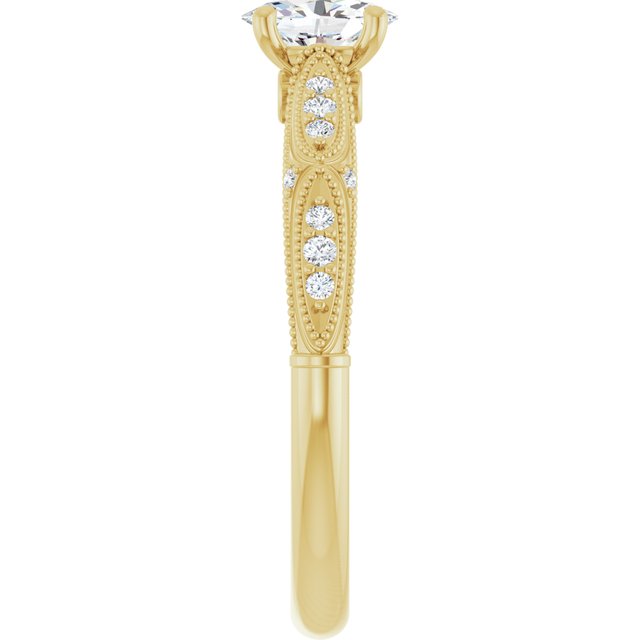 oval-10K Yellow gold