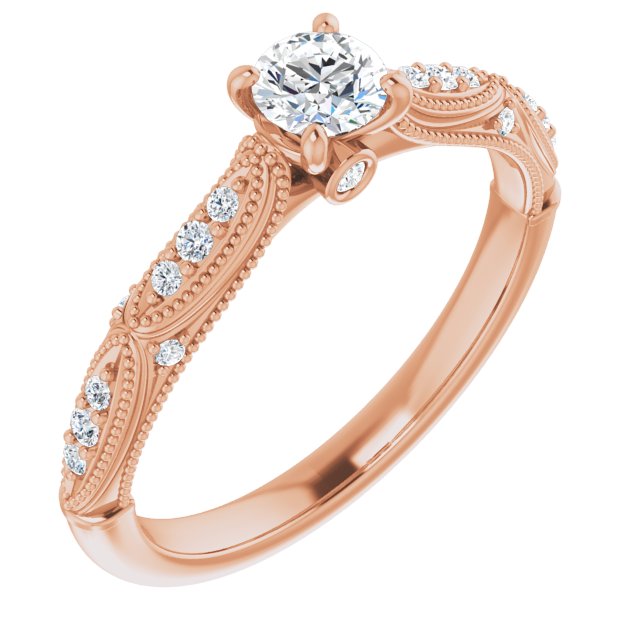 round-14K Rose gold