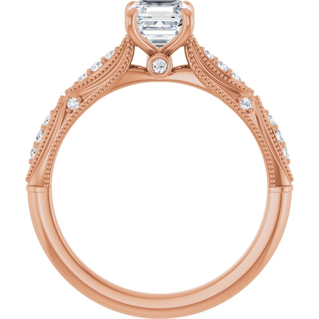 asscher-18K Rose gold