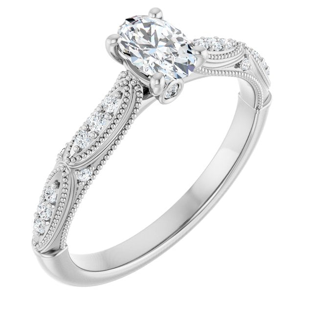 oval-18K White gold
