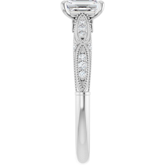 emerald-10K White gold