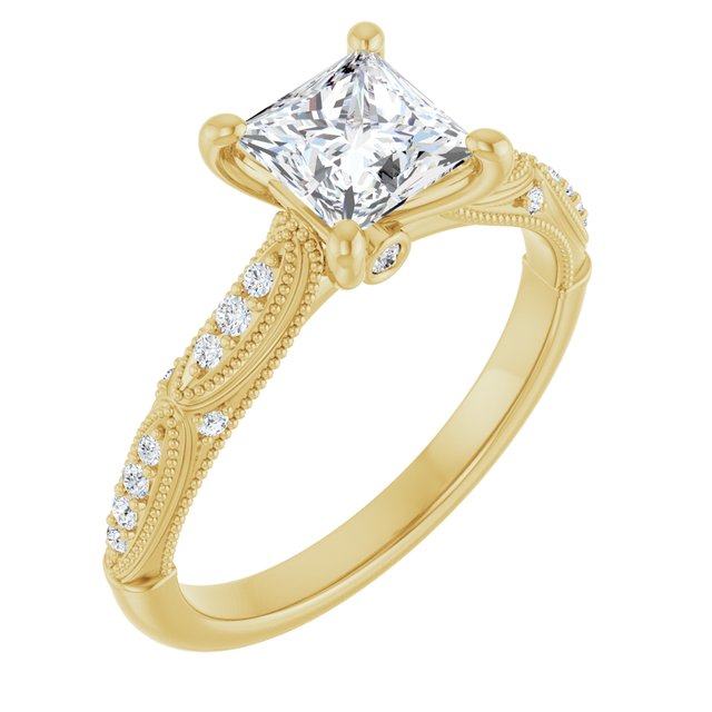 square-14K Yellow gold