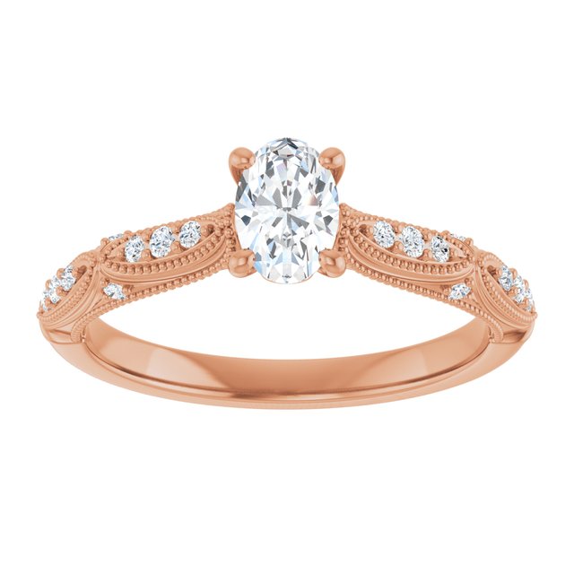 oval-10K Rose gold