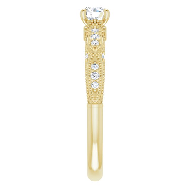 round-14K Yellow gold