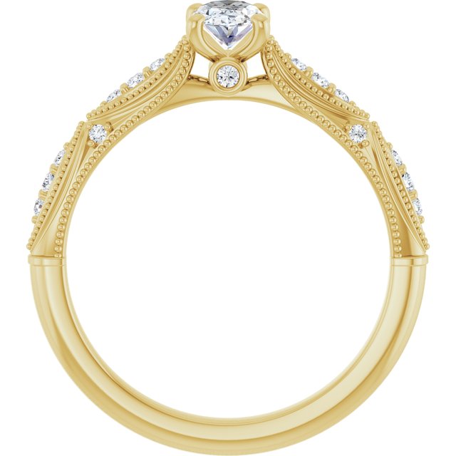 oval-10K Yellow gold