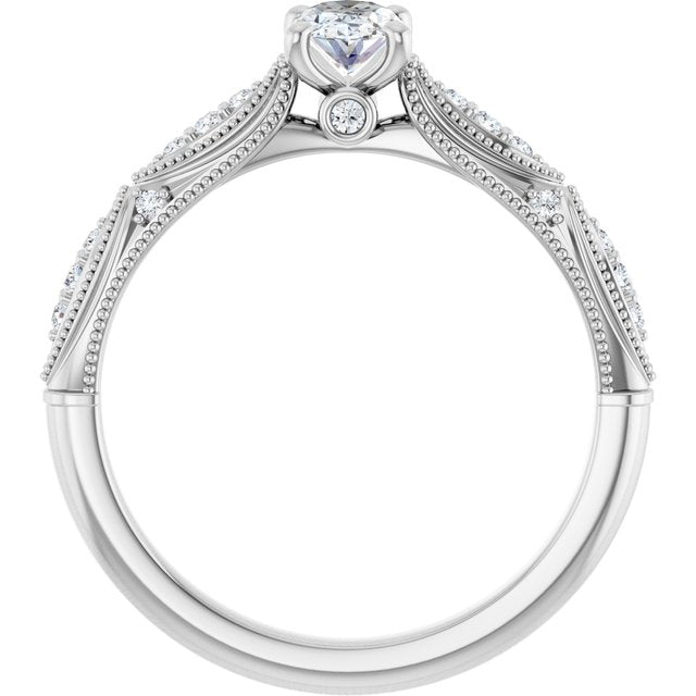 oval-10K White gold