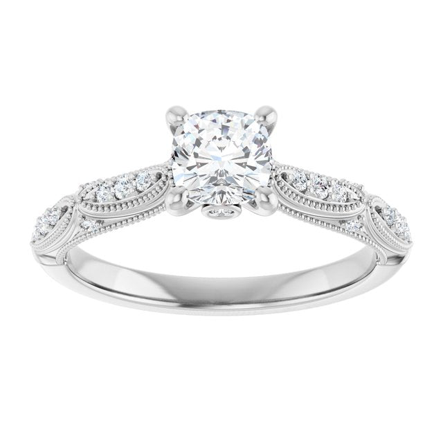cushion-10K White gold
