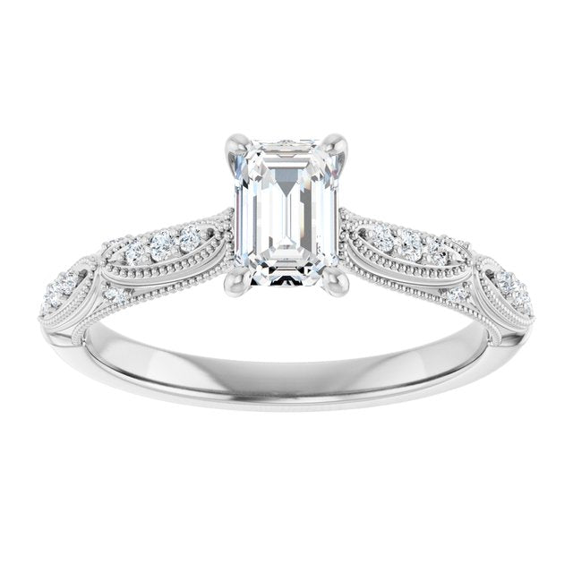 emerald-10K White gold