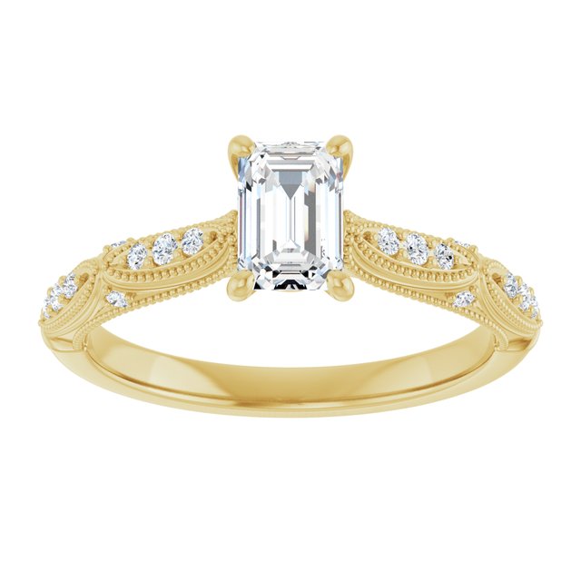 emerald-10K Yellow gold