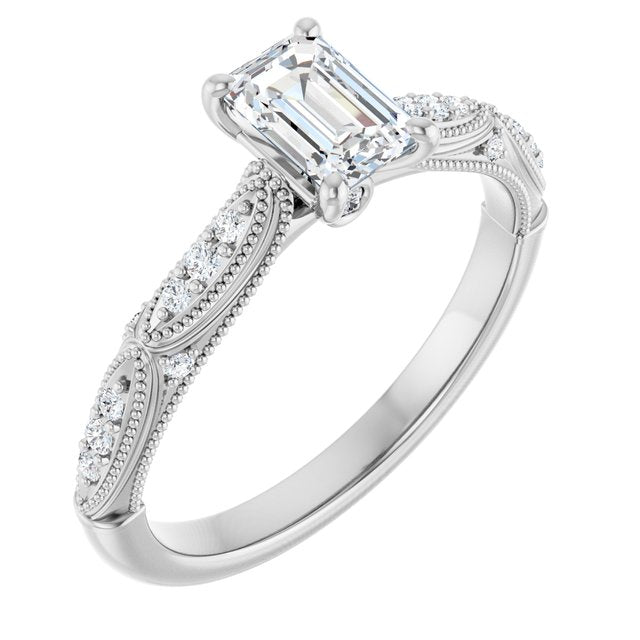 emerald-14K White gold
