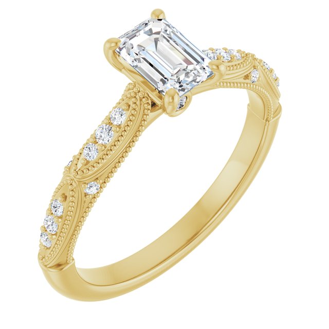 emerald-18K Yellow gold