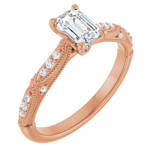 emerald-18K Rose gold
