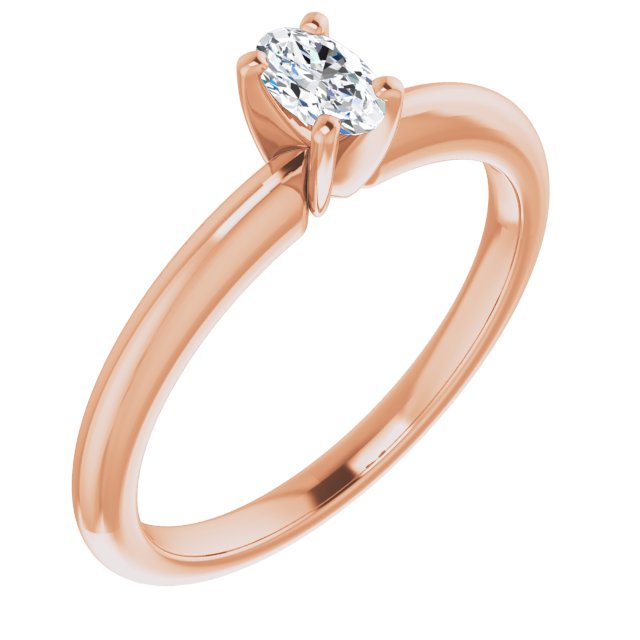 oval-18K Rose gold