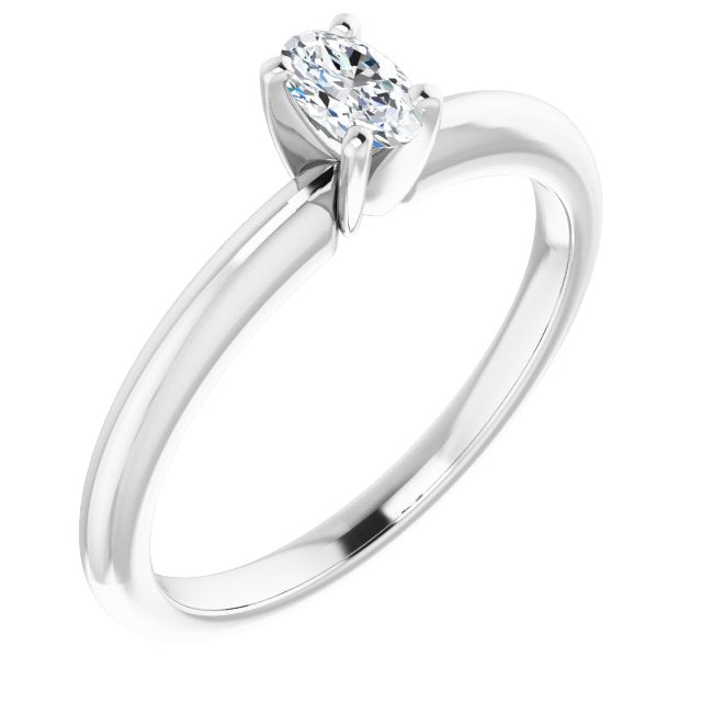 oval-18K White gold