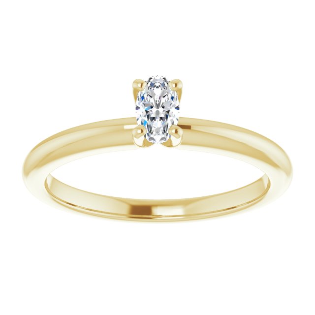 oval-18K Yellow gold