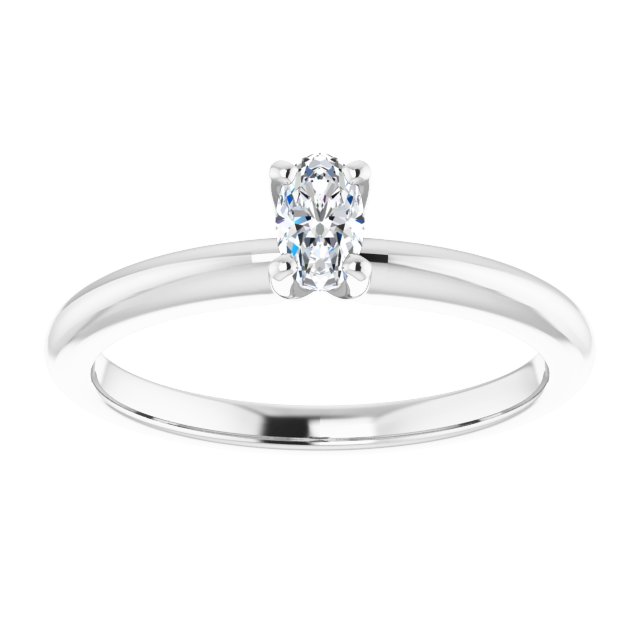oval-14K White gold