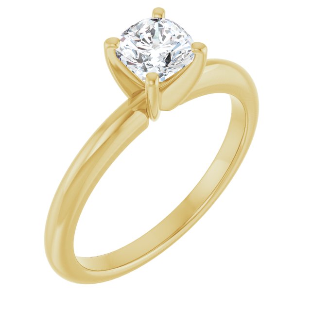 cushion-14K Yellow gold