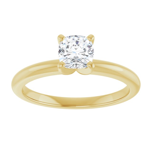 cushion-14K Yellow gold