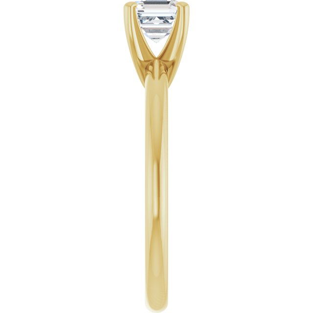 asscher-10K Yellow gold