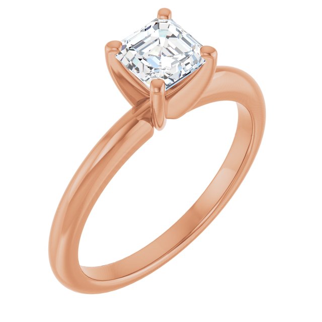 asscher-10K Rose gold